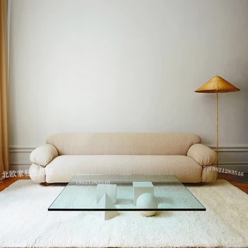 Диван из роскошной ткани и бархата Ягненка, Мебель для гостиной индивидуального дизайна