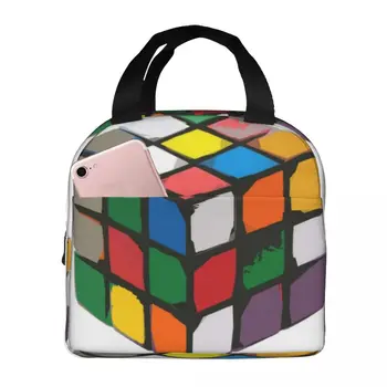 Термоизолированные пакеты для ланча Rubik's Контейнер для еды, сумка для бенто, Большая сумка для ланча, учитель на открытом воздухе