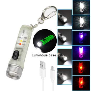 Мини-фонарик для самообороны, мощные светодиодные фонари для кемпинга, фонарик с USB-зарядкой, рабочий светильник Lumintop