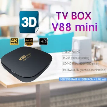 2023 Новый V88 MINI Allwinner H3 Tv Box Android 2,4 G/5G WiFi телеприставка 16G 32G 64G 128G Android 10 Медиаплеер HD TV Box