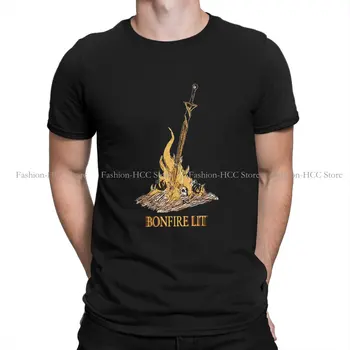 Футболка Torch And Sword Fire Повседневная из полиэстера в стиле Dark Souls Уличная одежда Удобная футболка Мужская С коротким рукавом