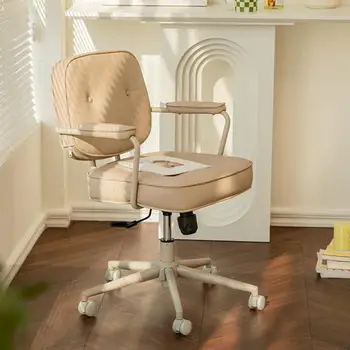 Роскошное офисное кресло Nordic, Удобное Сидячее Рабочее Компьютерное сиденье, Домашняя спинка, кресло Босса