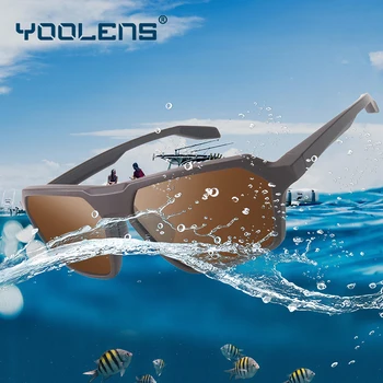 Плавающие солнцезащитные очки, Очки для рыбалки с квадратной поляризацией UV400 для мужчин и женщин, Очки для вождения и бега в гольф Y130
