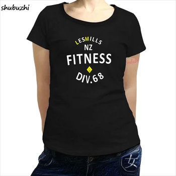 женская футболка Les Mills из поли хлопка, черная тонкая спортивная футболка для тренировок, для бега в тренажерном зале, женская футболка модного бренда shubuzhi sbz3284