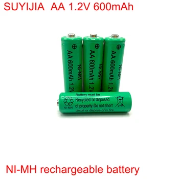 Никель-металлогидридная батарея AA 1,2 В 600 мАч, Поддержка нескольких устройств для камеры, микрофона, фонарика, дистанционного управления, MP3/ MP4 плеера
