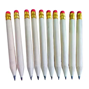 10шт Карандашей для рисования с ластиками Короткие Деревянные ручки для рисования Канцелярские принадлежности Подарок для офиса школы