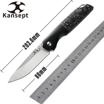Kansept Warrior K1005T6 Нож для Повседневного Ношения Warrior Titanium CPM-S35VN Drop Point Blade Ручка Из Углеродного Волокна Высокого Качества EDC