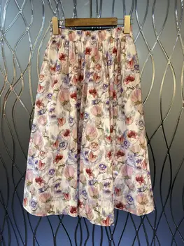 Новая юбка с принтом на весну и лето 2023 с высокой талией 0303