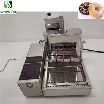 4 ряда Цифровой машины для жарки пончиков, машина для изготовления пончиков, мини-машина для приготовления пончиков из нержавеющей стали, машина для приготовления пончиков 110v 220v