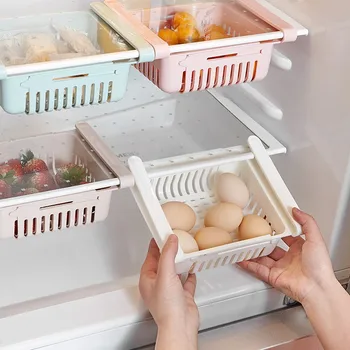 Ящик холодильника Пластиковый контейнер для хранения Полка Органайзер для холодильника Ящик для хранения Фруктов, яиц, Коробка для хранения продуктов Кухонные Принадлежности
