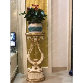 Подставка для цветов в гостиной, напольная зеленая редиска, модная креативная подставка для цветов, Римская колонна, Антикварная домашняя жардиньерка