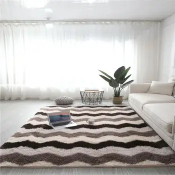Длинные плюшевые большие ковры для гостиной, ковры, противоскользящий квадратный коврик для домашнего декора, удобный прочный утолщенный пушистый коврик, коврики