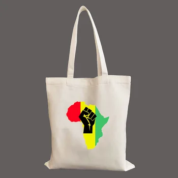 Наплечная сумка Africa Power Rasta Reggae, студенческая женская сумка, многоразовая хозяйственная сумка, холщовая сумка-тоут, ручные сумки для покупок