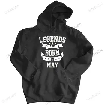 Легенды Дня рождения моды рождаются в мае, пальто с капюшоном, мужская забавная осенняя хлопковая крутая подарочная толстовка, пуловер, прямая доставка