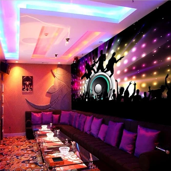 beibehang custom music rock singing bar KTV дискотека ночного клуба настенное покрытие фрески обои для стен 3 d обои для домашнего декора