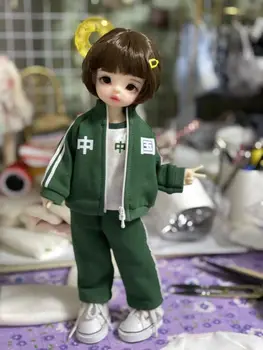 Крутая кукла Bjd, переодевающаяся в китайскую повседневную спортивную одежду, модный комплект школьной формы на Хэллоуин для девочек и детей.