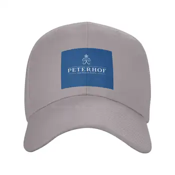 Джинсовая кепка с логотипом Петергофского музея высшего качества, бейсболка, вязаная шапка