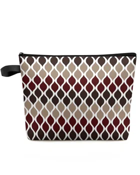 Марокканская красно-коричневая дорожная косметичка большой емкости, портативная сумка для хранения косметики, женский водонепроницаемый многофункциональный пенал
