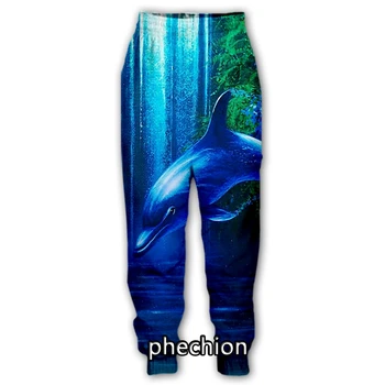 phechion Новые Мужские/женские Повседневные брюки с 3D принтом Мультяшного Дельфина, Модная уличная одежда, Мужские Свободные Спортивные Длинные брюки F218