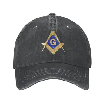 Классическая хлопчатобумажная бейсболка с золотым квадратным компасом, масонская бейсболка масона для мужчин и женщин, дышащая шляпа масона для отцов-масонов, представление