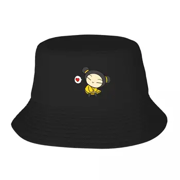Желтая, продуваемая всеми ветрами шляпа рыбака Love Pucca для взрослых, мужские и женские кепки, рыбацкая шляпа для девочек, шляпа для мальчиков