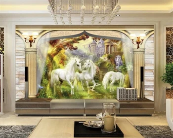 beibehang Пользовательские обои 3d фотообои papel de parede в европейском стиле воздушная лошадь фрески для гостиной 3d обои papel parede