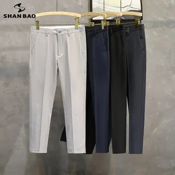 Летние новые мужские брюки, повседневные брюки, Корейские укороченные брюки, легкие и дышащие Классические мужские брюки небольшого размера