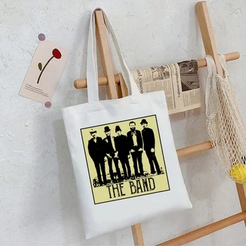 The Band Винтажная концертная сумка в стиле ретро, эко-многоразовая хлопчатобумажная сумка для покупок, сумка-тоут sacola grab