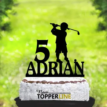 Название: Топпер для торта, Настраиваемый топпер для торта для гольфа, топпер для торта на день рождения для маленьких мальчиков, Топпер для торта для мальчика для гольфа, Декор для тематической вечеринки Гольф