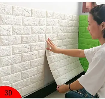 Самоклеящаяся 3D Наклейка на стену Имитация кирпича с мраморным тиснением, обои для украшения дома своими руками, Детская комната, Кухня, спальня